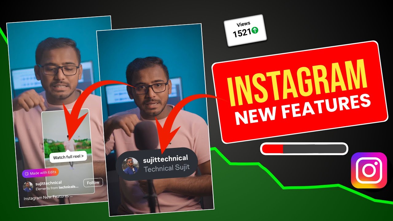 Reels Video Me Dusra Reels Kaise Lagaye? | Instagram Edits App New Update Link Feature 2026