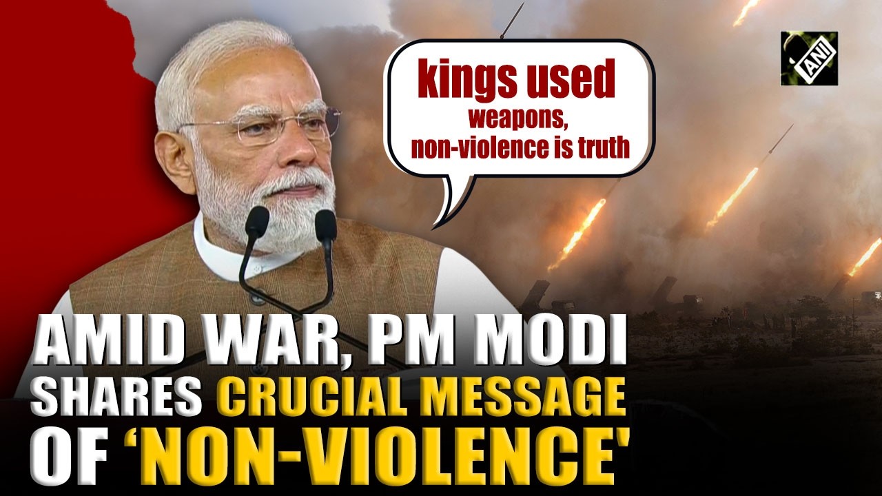 Amid West Asia, Middle East war, PM Modi shares message of non-violence, Gujarat CM shares stage
