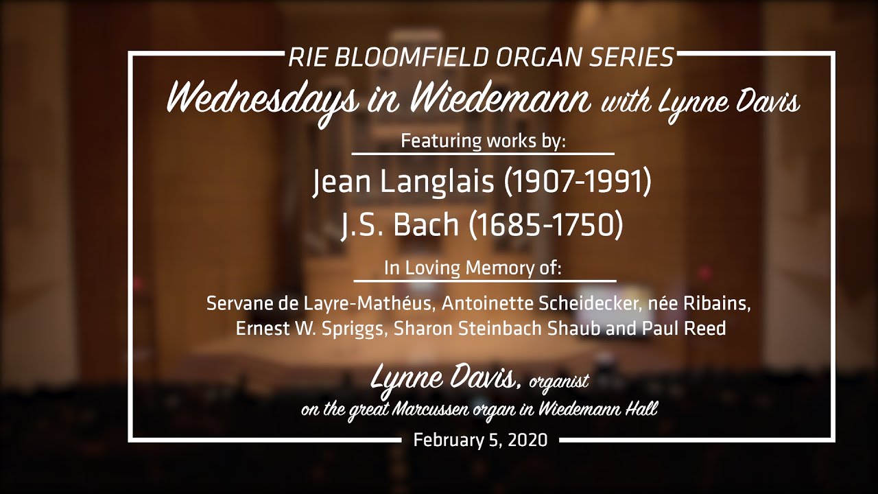 Wednesdays in Wiedemann - February 5, 2020