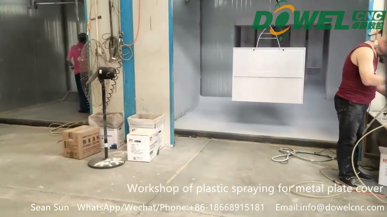 How to spray powder coating on metal plate cover of fiber laser cutting machine?