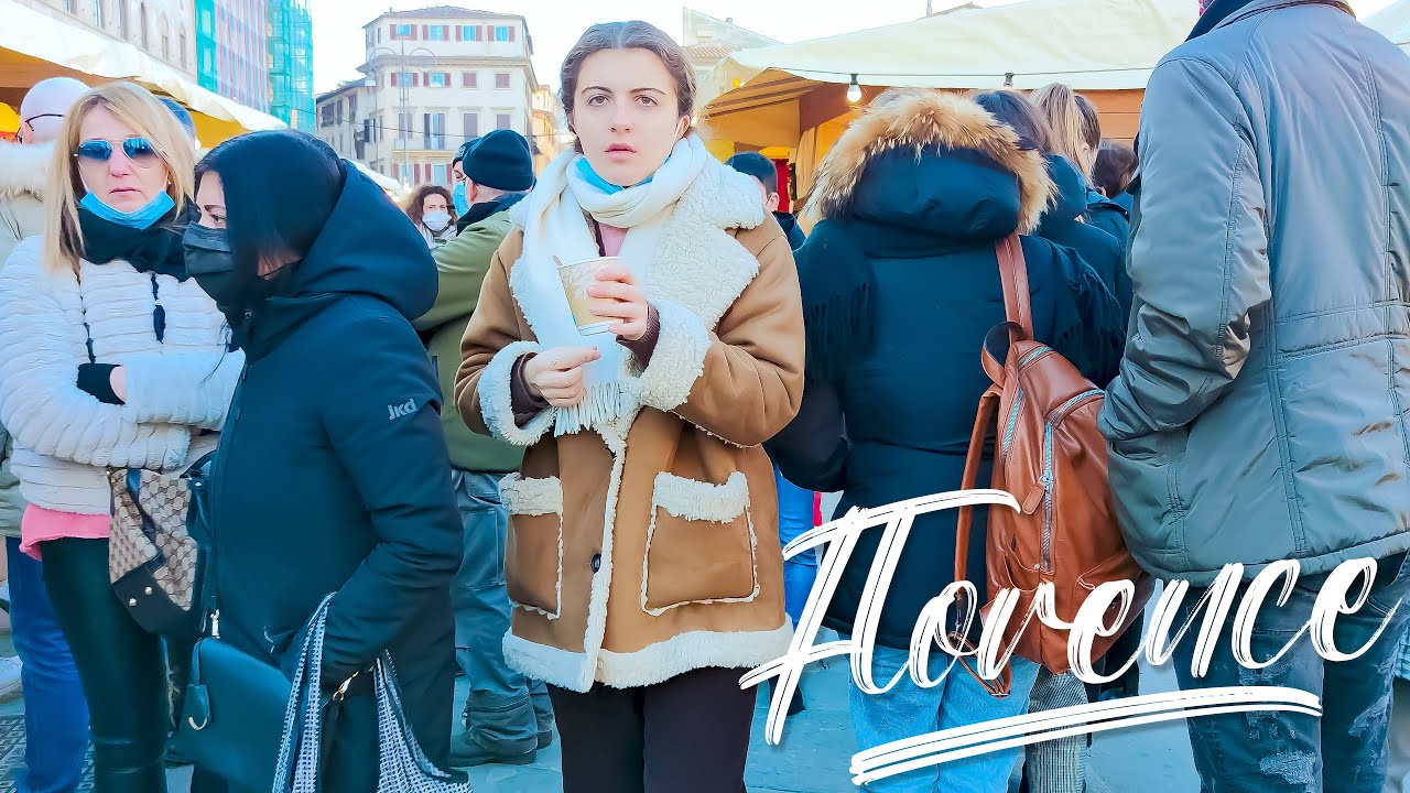 РОЖДЕСТВЕНСКАЯ ЯРМАРКА - ФЛОРЕНЦИЯ. ИТАЛИЯ Прогулка по городу. Стритстайл.