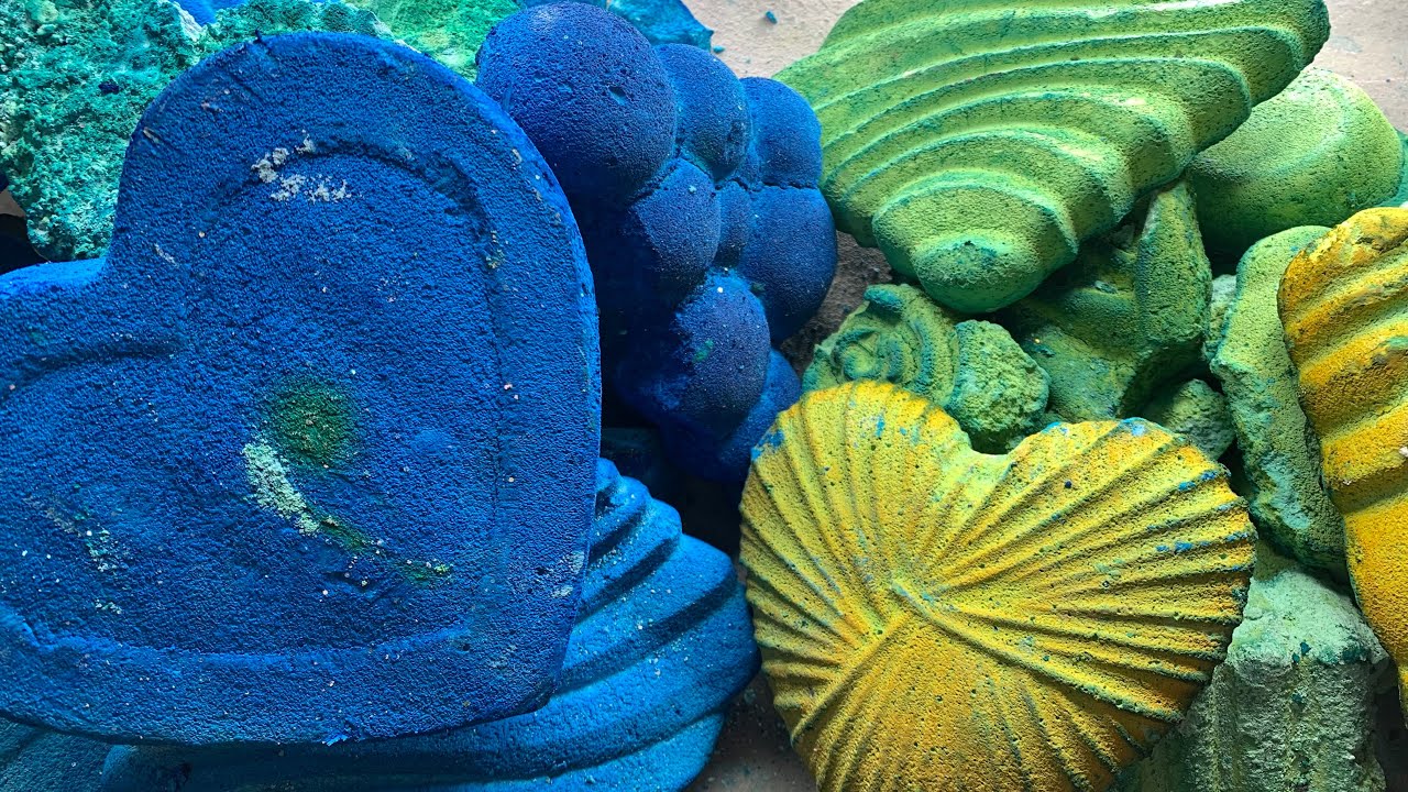 Big shapes GYMCHALK Asmr Crunchy Satisfying Blue and Green