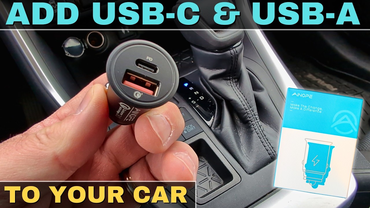 USB Cigarette Lighter Adapter:  Add USB-C to your Vehicle (AINOPE 67.5W Adapter)