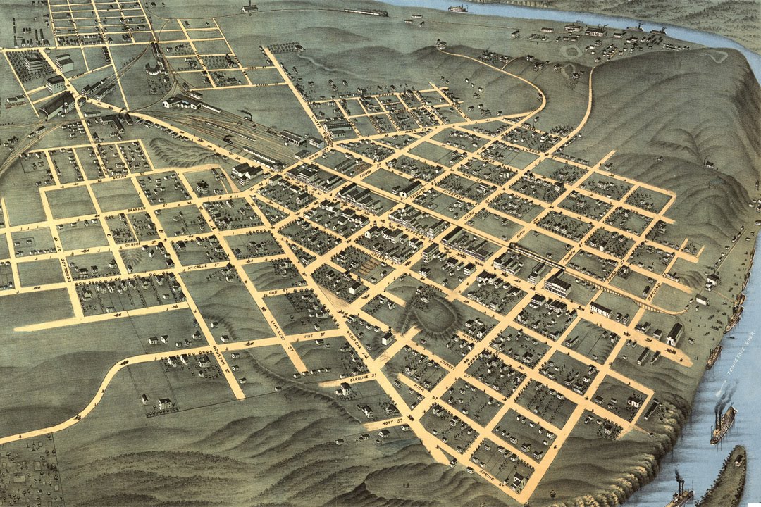 Chattanooga Tennessee History and Cartography (1871)