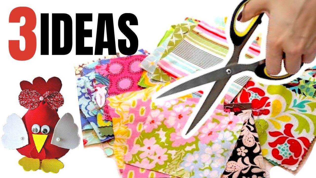 RETAZOS DE TELA - 3 IDEAS INCRE&Iacute;BLES PARA HACER EN LA CUARENTENA