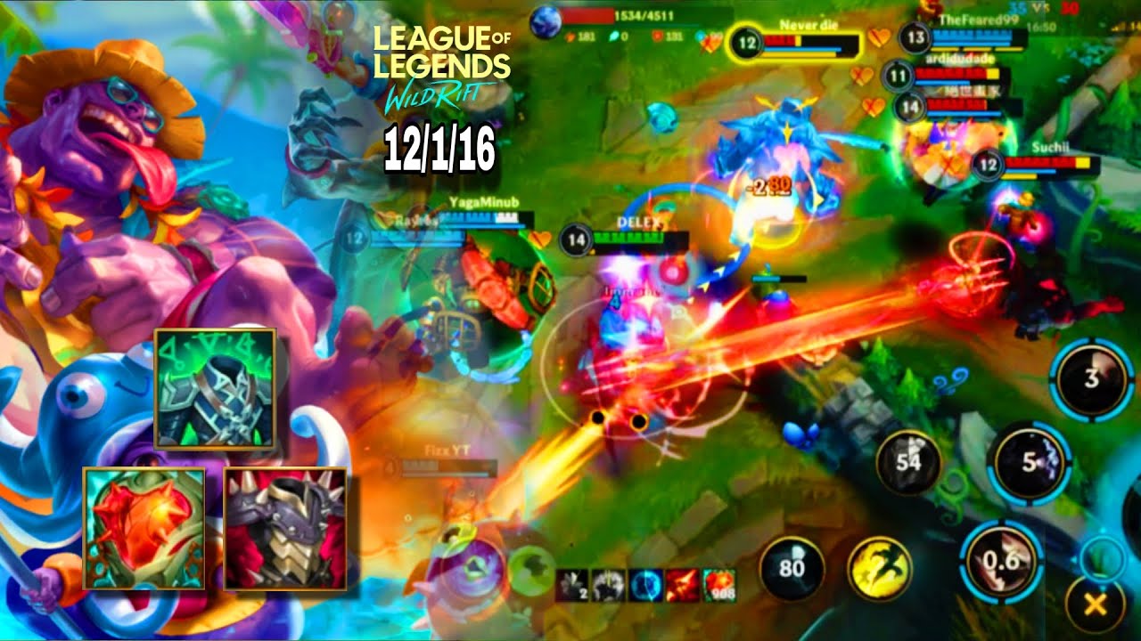 League of legends wild rift - Solo lane(Season16) - Dr. Mundo gameplay #2