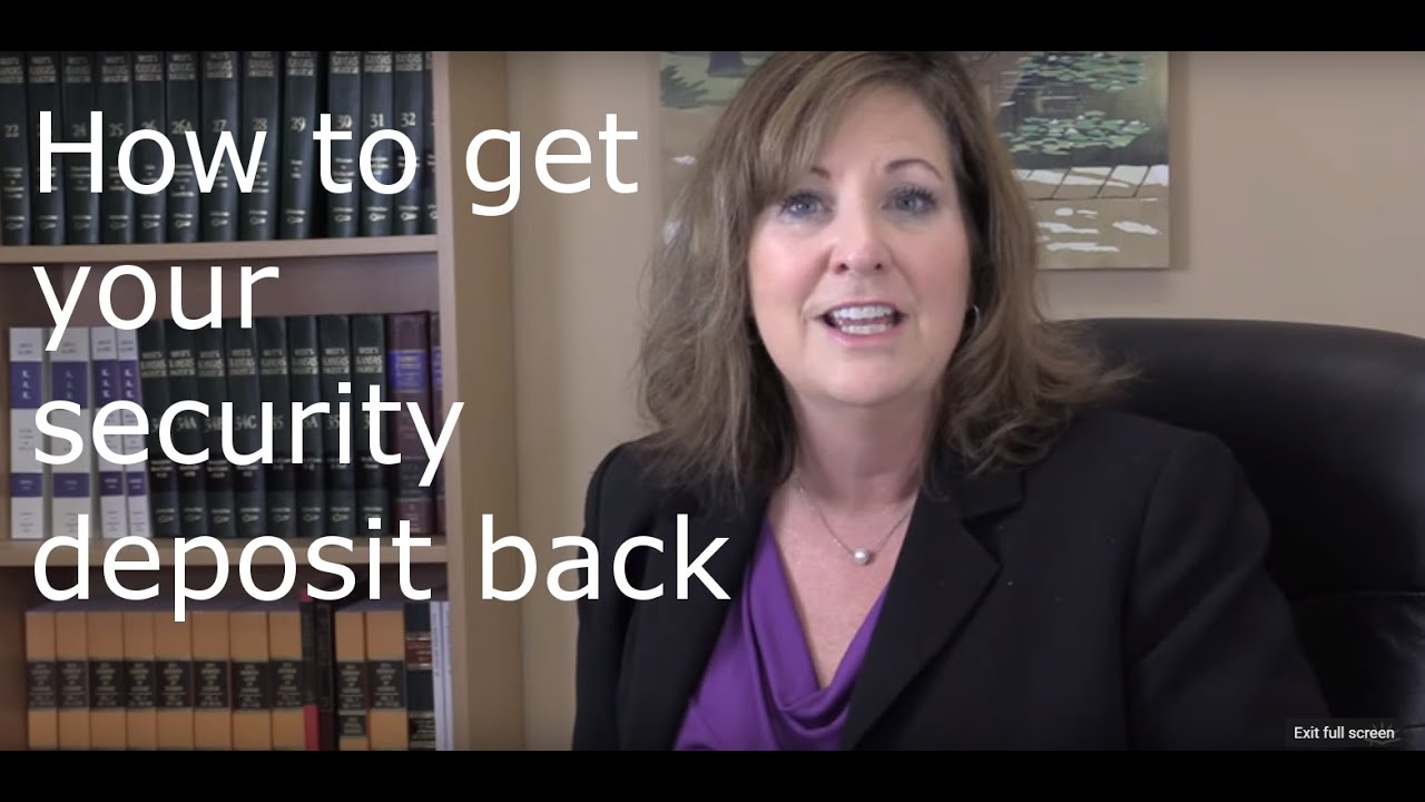 How to get your security deposit back!