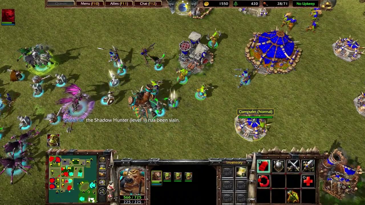 Warcraft 3: Orcs and undead vs undead and humans