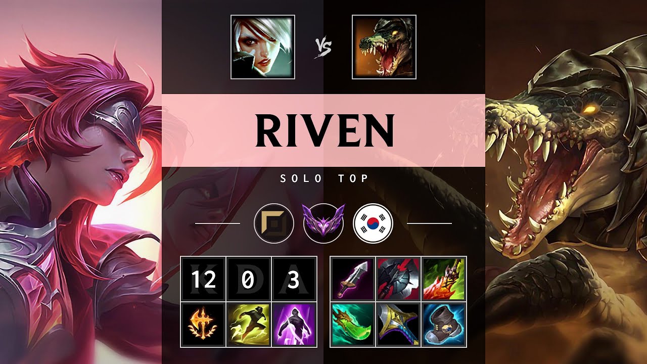 Riven Top vs Renekton - KR Master Patch 25.19