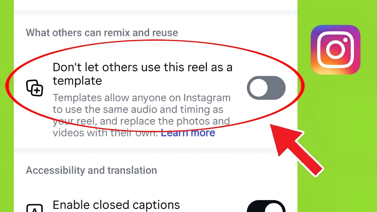 don't let others use this reel as a template kya hota hai instagram