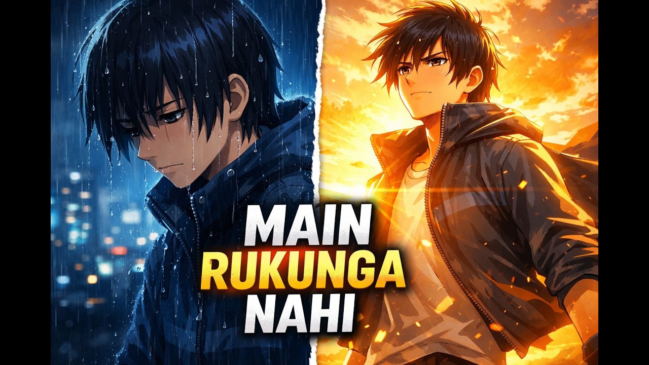 Main Rukunga Nahi 🔥 | Hindi Motivational Anime Song | Never Give Up AMV 2026