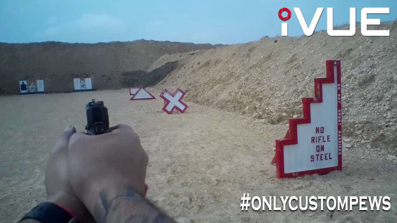 iVue Horizon Pro 1080p Camera Glasses Shooting Video of a few pistols and rifles.
