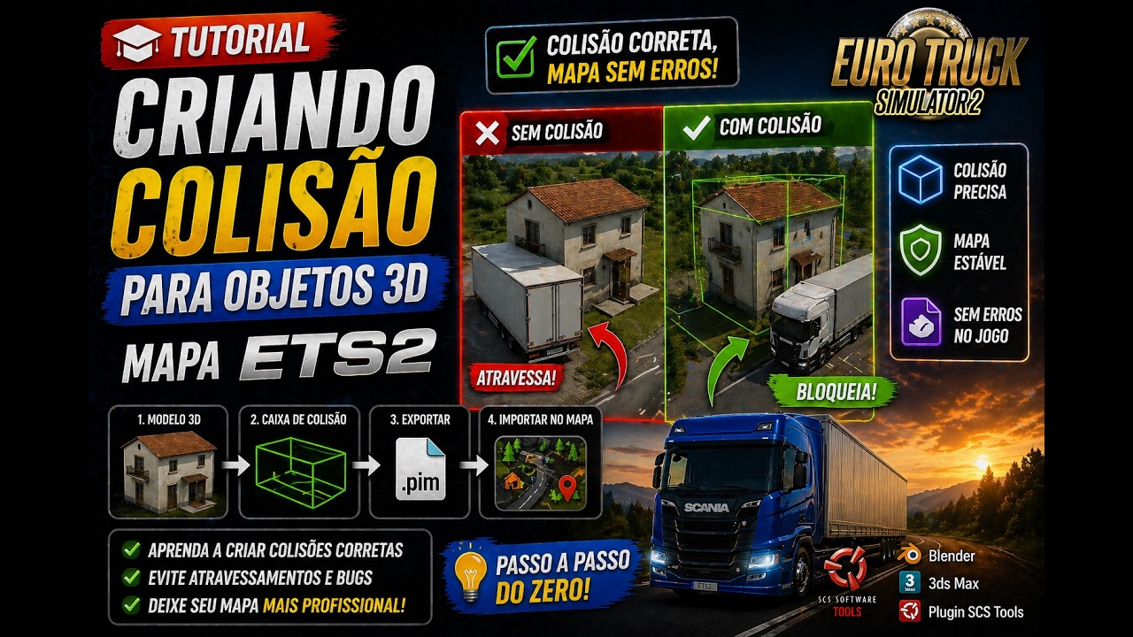 [ETS2] - FORMAS DE CRIAR COLISÃO PARA MODELOS 3D