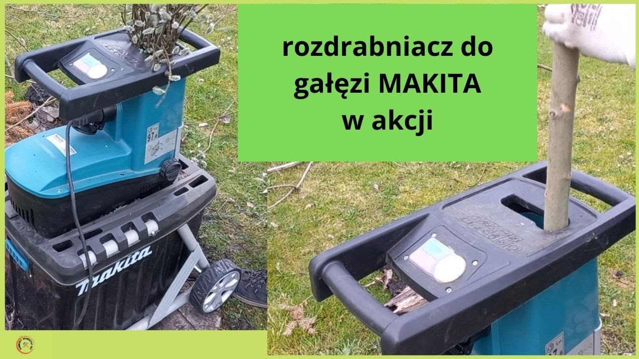 Rozdrabniacz do gałęzi MAKITA w akcji