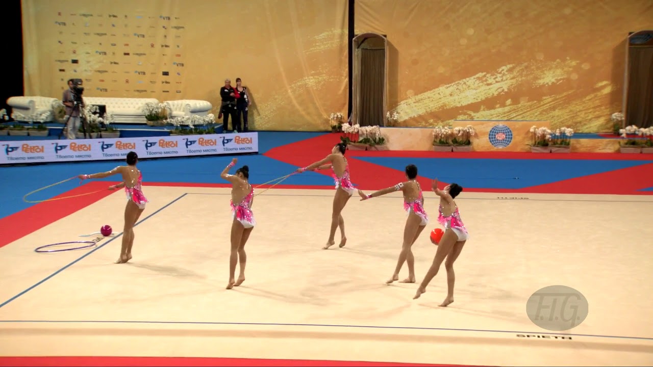 Japan (JPN) - 2018 Rhythmic Worlds, Sofia (BUL) - Qualifications 3 Balls + 2 Ropes