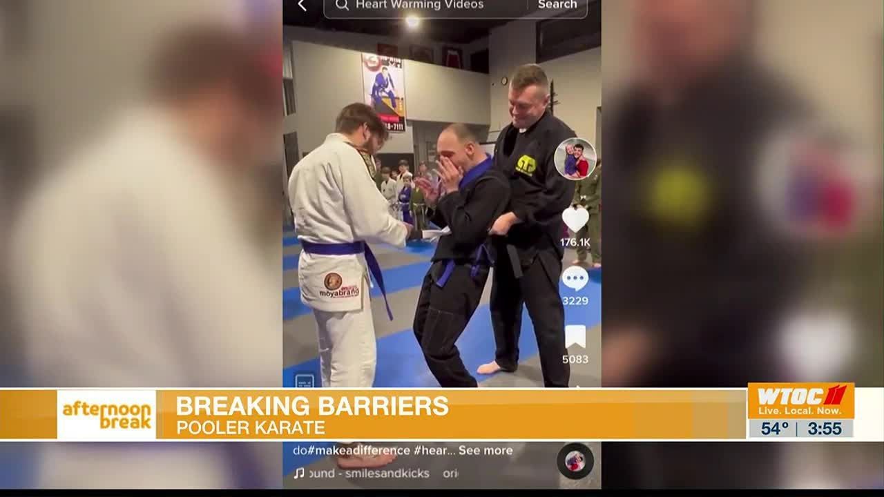 Local man with cerebral palsy hits jujitsu milestone in viral video moment