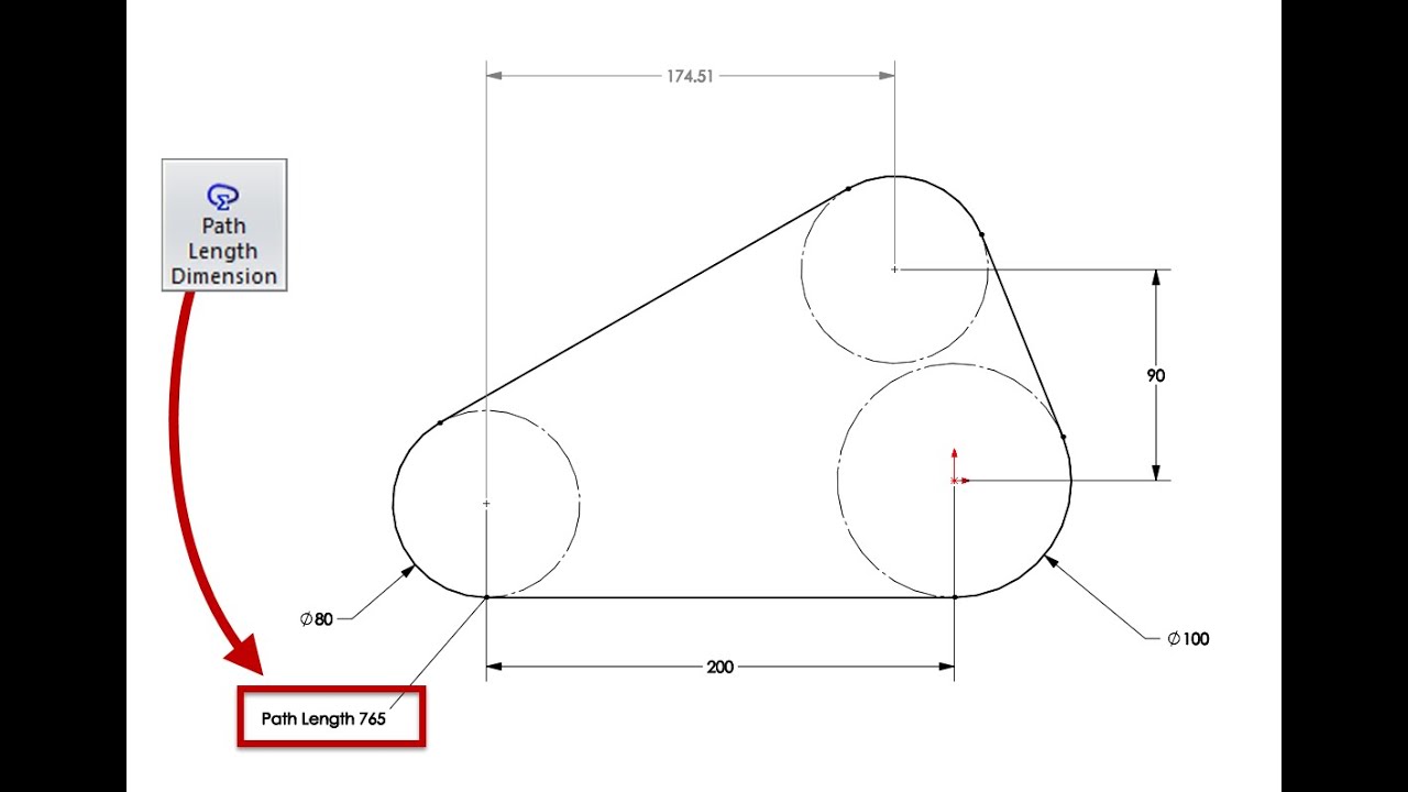 SOLIDWORKS Tech Tip: Path Length Dimension
