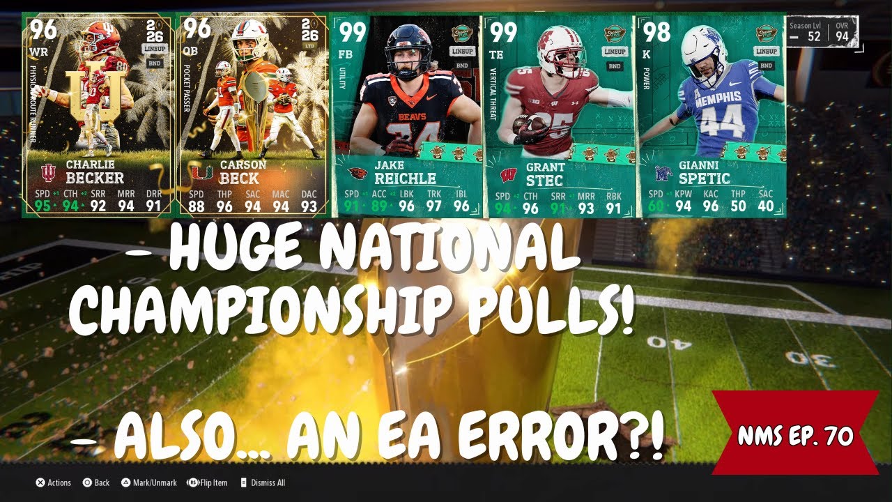 HUGE PULLS, FREE 99 OVERALLS & H2H *GAMEPLAY* !! NMS EP. 70! College Football 26!