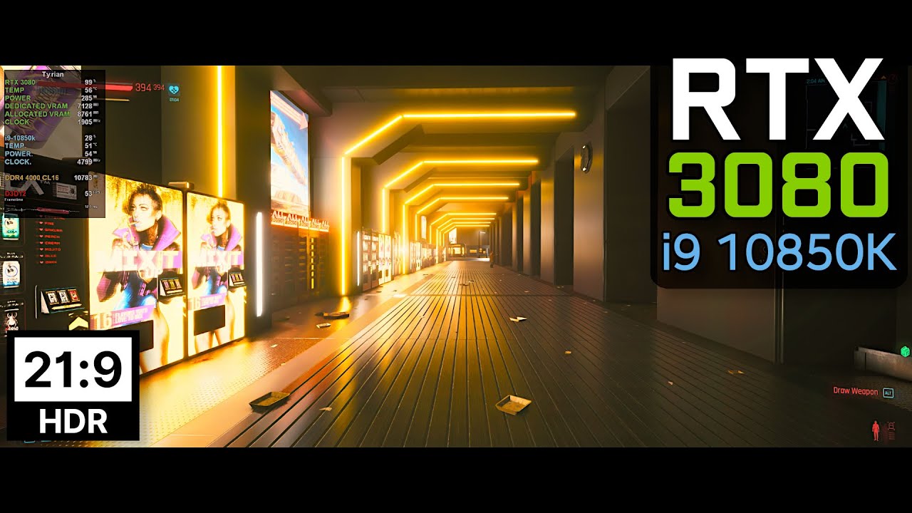 [HDR] Cyberpunk 2077 - Psycho Ray Tracing DLSS 3440x1440p | RTX 3080