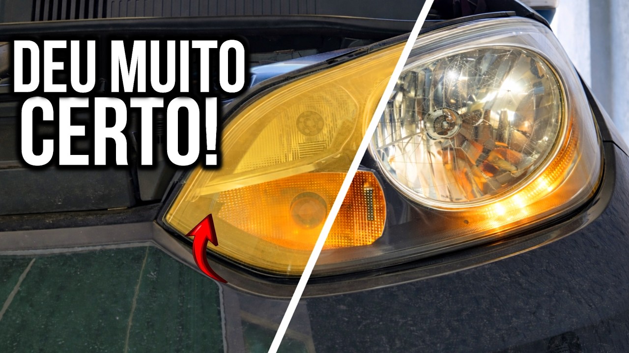 SIMPLES DE FAZER! SEM M&Aacute;QUINA E SEM POLIMENTO! COMO RESTAURAR FAROL AMARELADO EM CASA!