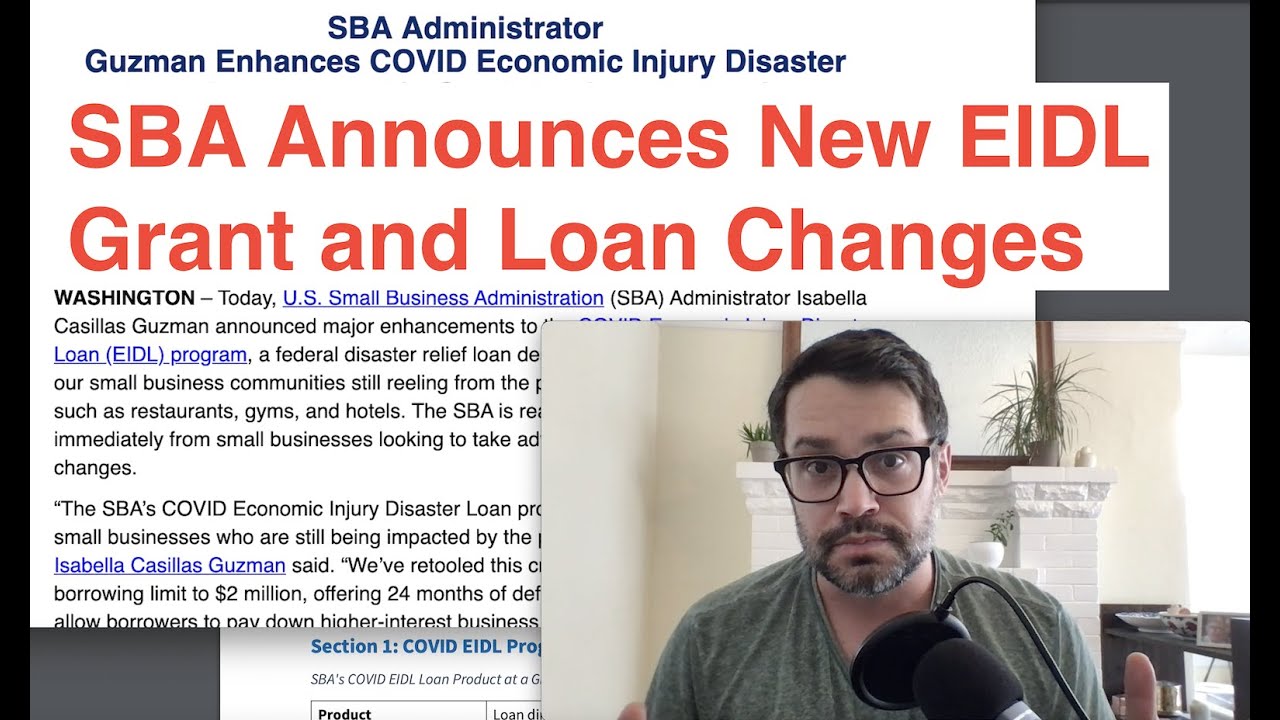 SBA Announces New EIDL Grant and Loan Changes