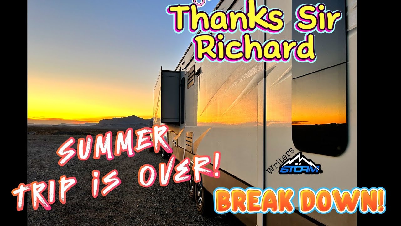 Breaking down, Sir Richard repairs, Lone Rock Beach over Nite,