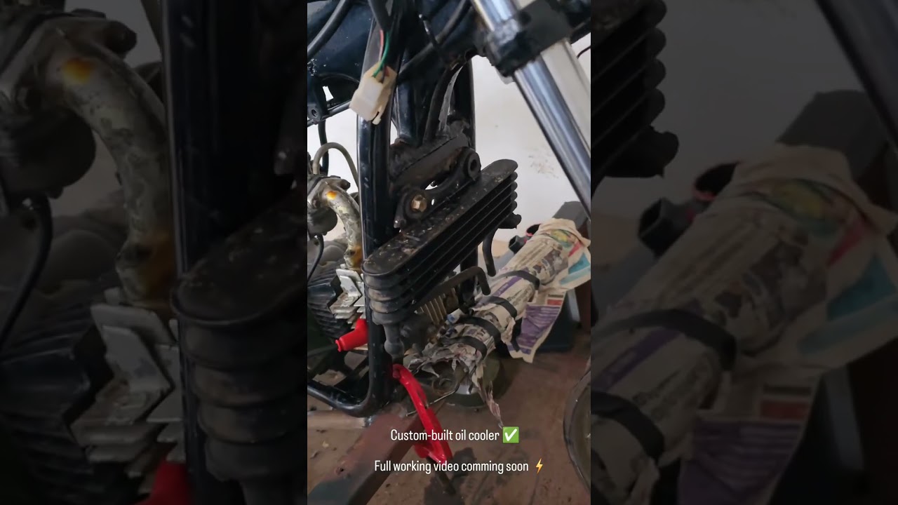 Custom-built oil cooler on air cooled engine ✅️ full working video comming soon ‼️