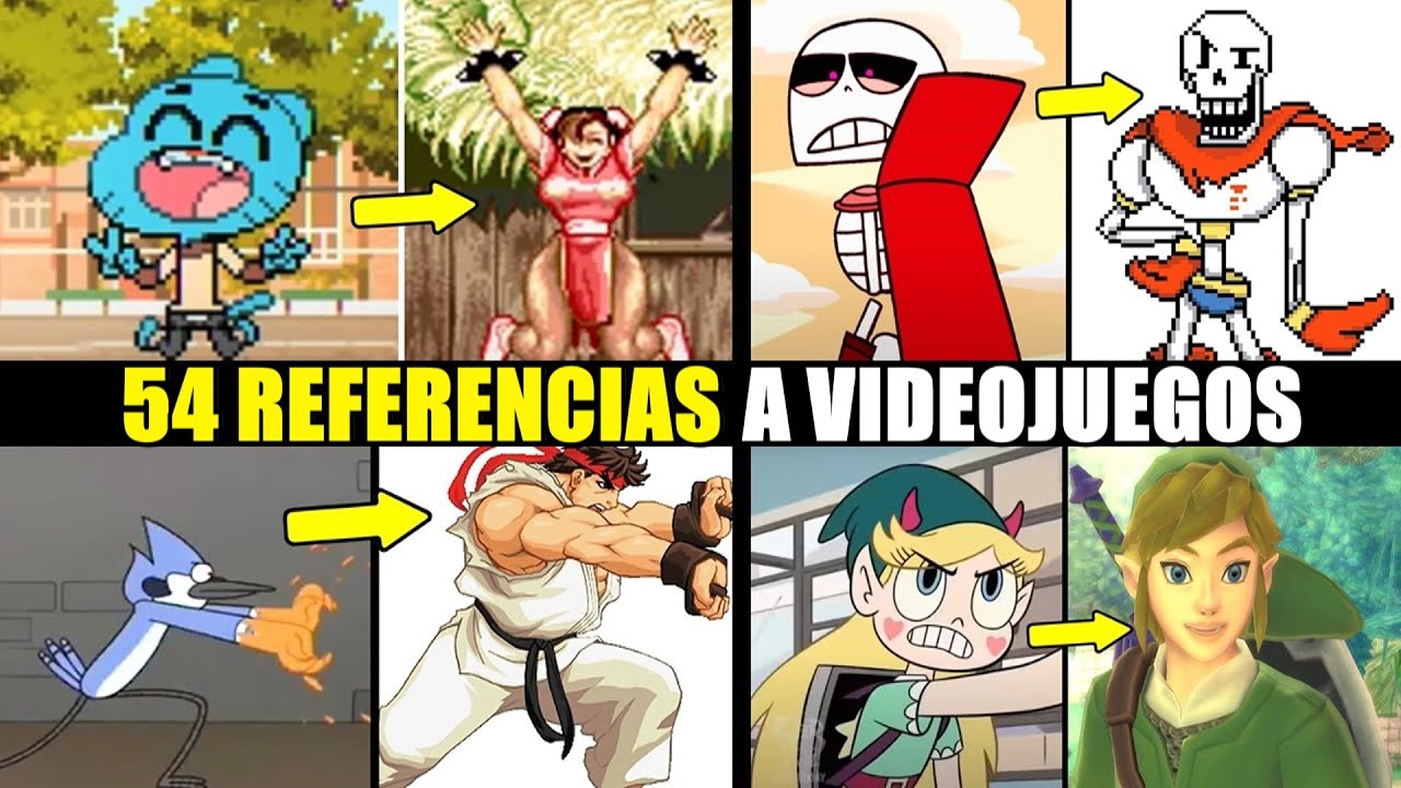 +50 REFERENCIAS a VIDEOJUEGOS en tus CARICATURAS FAVORITAS (Easter Eggs, Cameos)