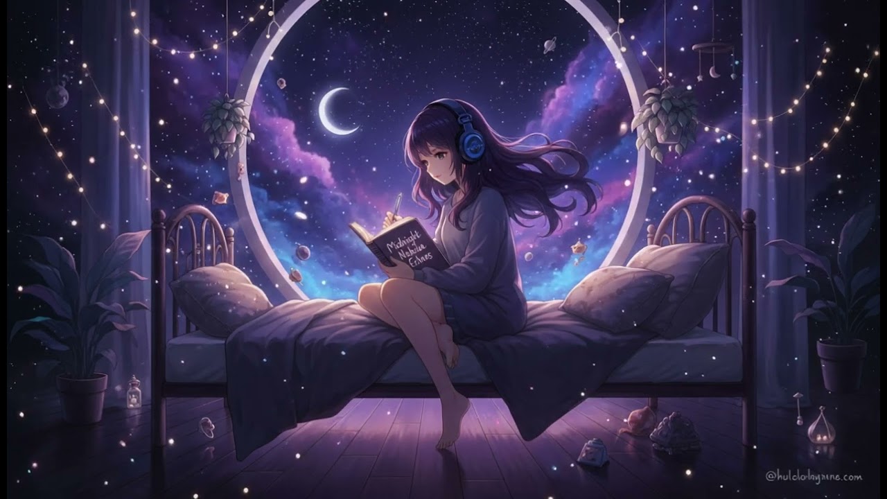 Midnight Nebula Echoes - Dark Lofi Space Ambient Mix