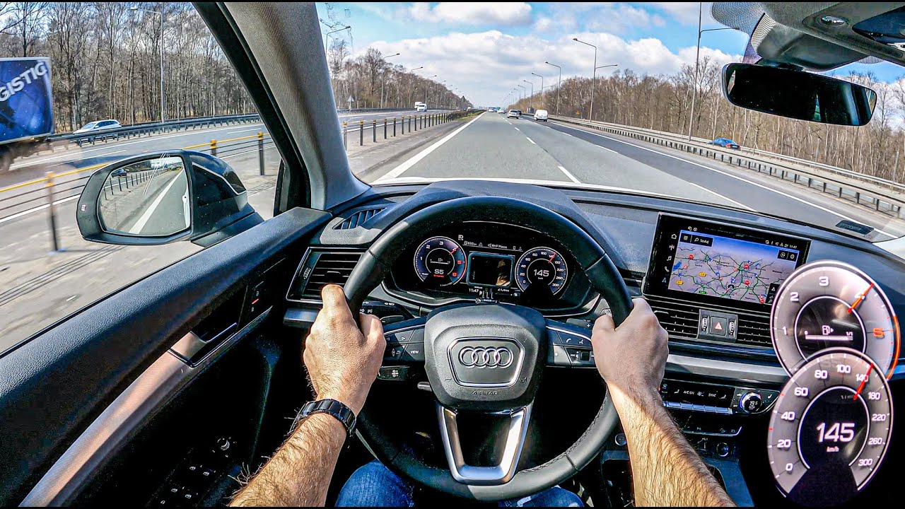 NEW Audi Q5 2021 (2.0 TDI 204 hp)| POV Test Drive #736 Joe Black
