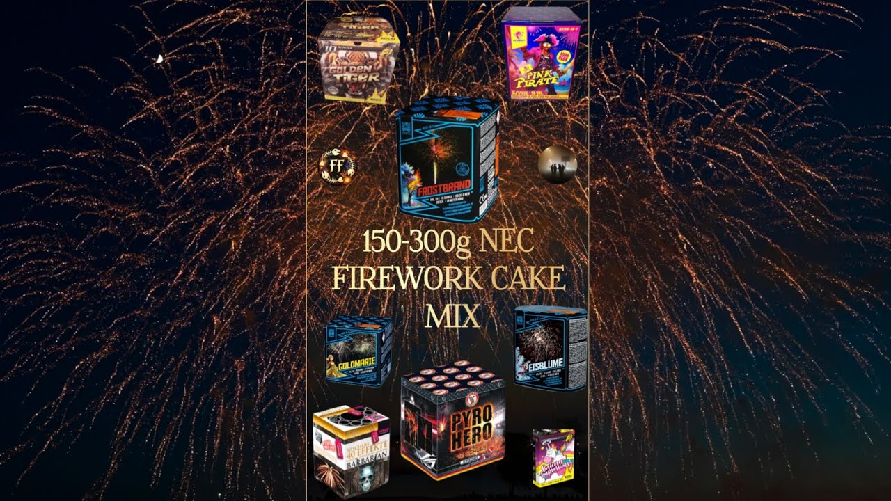 FIREWORK CAKE MIX🎆150-300g NEC - NICO,ARGENTO,WECO,FUNKE,PANDA,STARTRADE