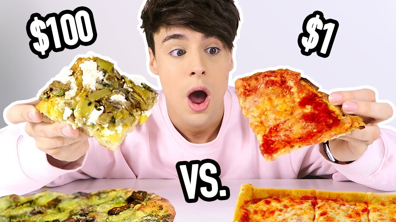 i ate 100 DOLLAR vs. 1 DOLLAR pizza in italy
