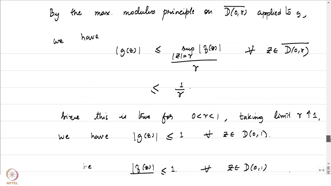 Lecture 11.2 Automorphisms of the Unit disk