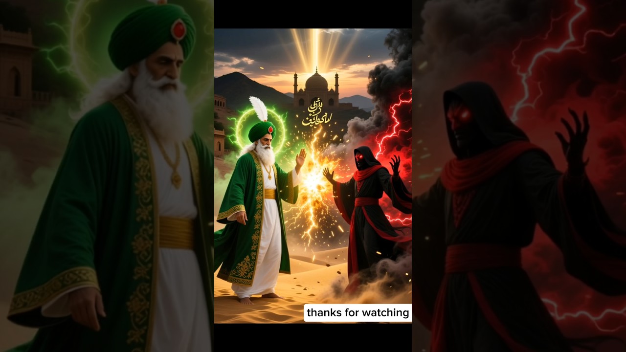 When magic lost and light won 🔥 | Khwaja Garib Nawaz vs Jaypal Jadugar #islamic #khwaja #nabi #ai #shorts