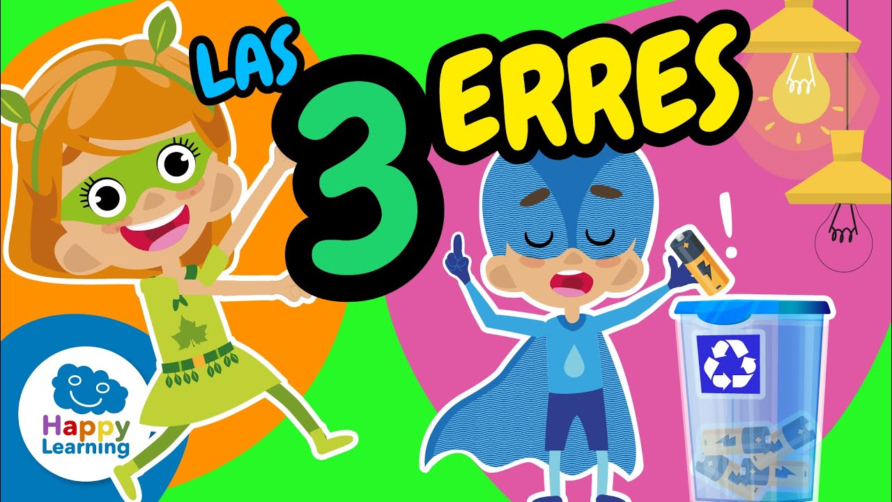 🌍 Las 3 R: Reducir, Reutilizar, Reciclar | ¡Cuidemos el Planeta! | @HappyLearningES