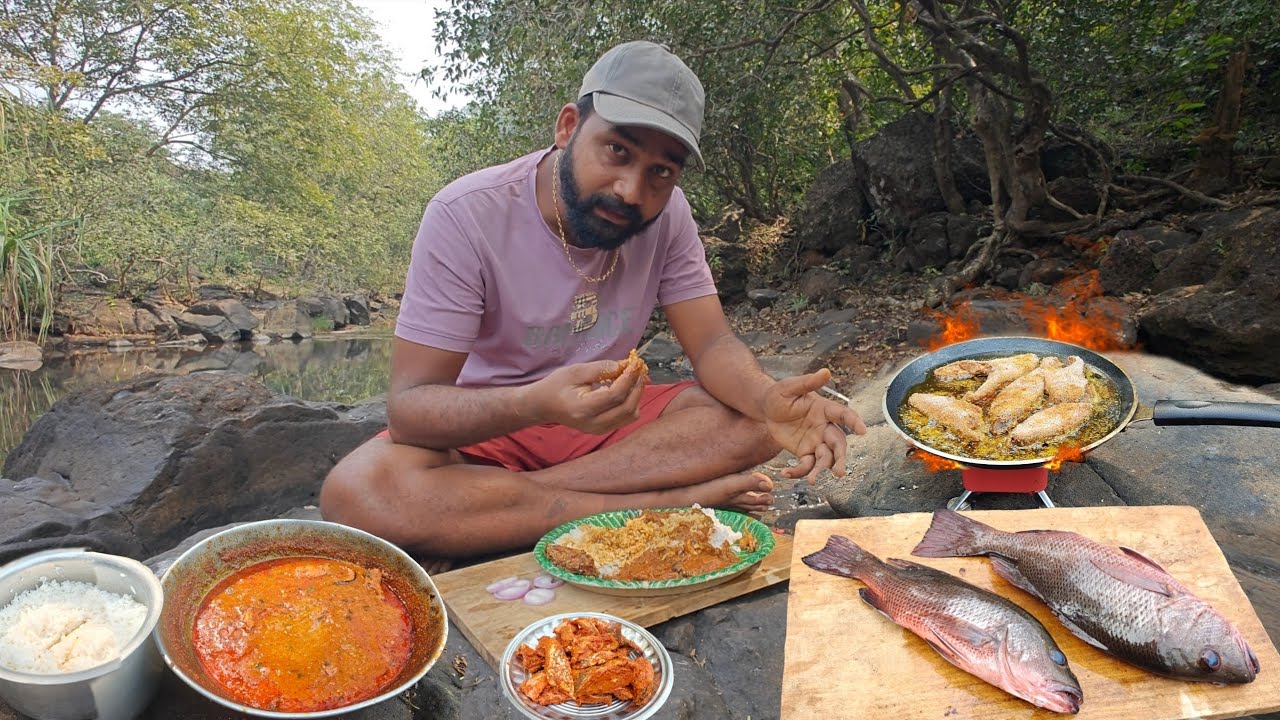 खाडीमध्ये तांबोशी मासे पकडून जंगलात बनवलं तांबोशी माशाचा जेवण | Catch and cook @TejaGurav 