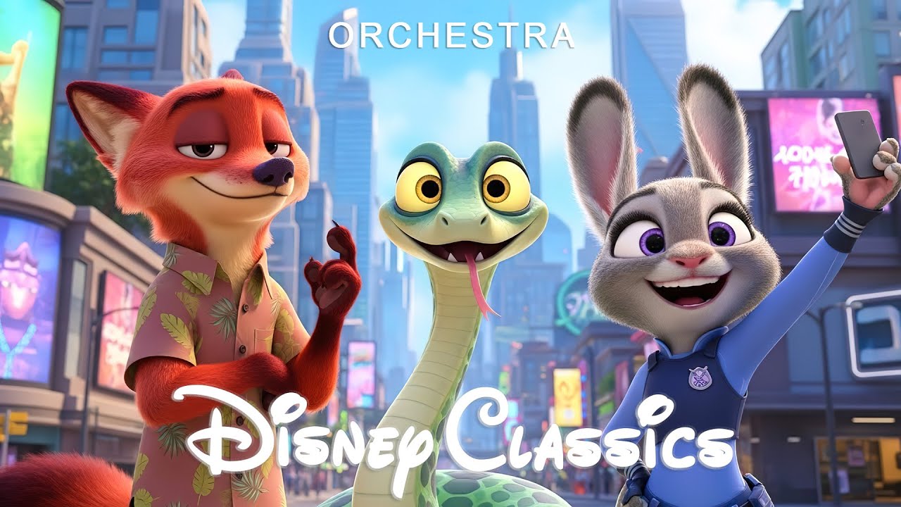 Magical Disney Symphony 🌆 4 Hours Of Orchestra Music For Focus, Study & Calm | Disney Classics