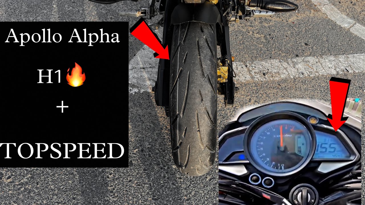 BEST TYRE FOR ALL BIKES 🔥|APOLLO ALPHA H1 IN NS200 💥| TOPSPEED