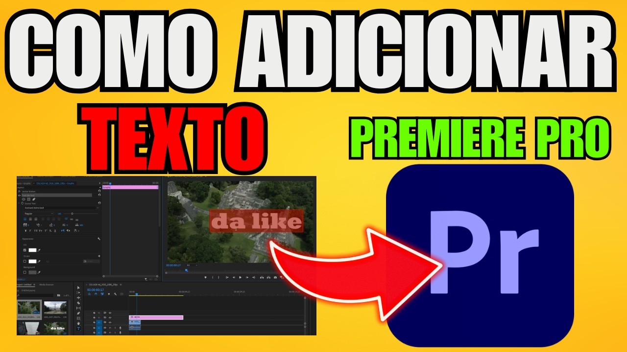 Como Adicionar Texto no Adobe Premiere Pro (2026) Passo a Passo