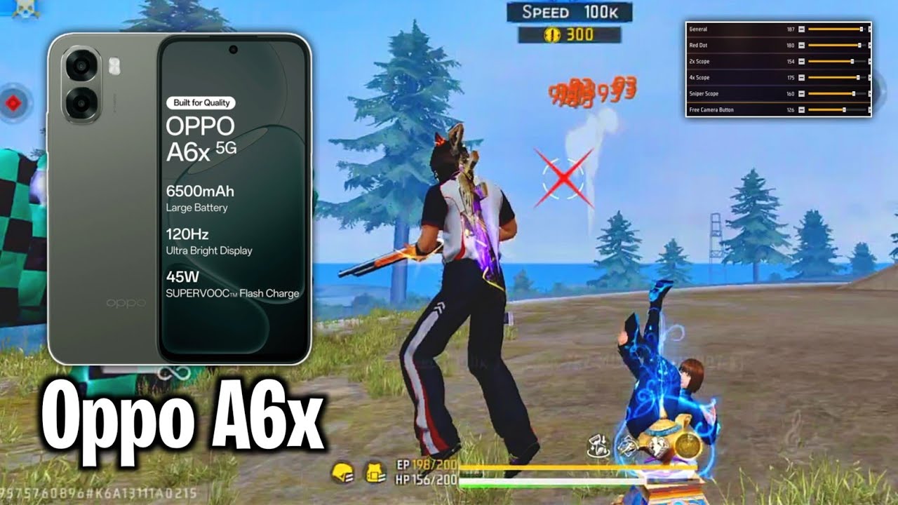 Oppo A6x Free fire Sensitivity Settings ⚙️ | Oppo A6x Free fire Headshot Sensitivity 