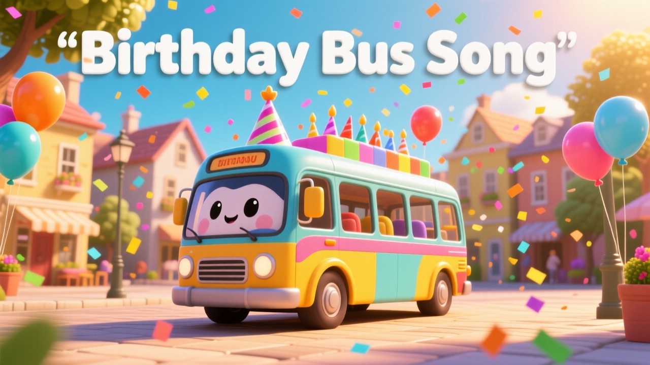Wheels on the Birthday Bus | kids nursery Rhymes