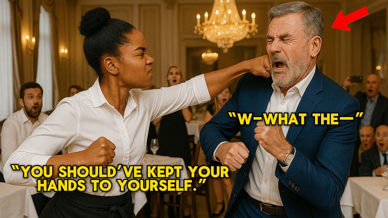 Millionaire Kicks Black Waitress Not Knowing She’s a Lethal Fighter—What Happens Next Froze the Room