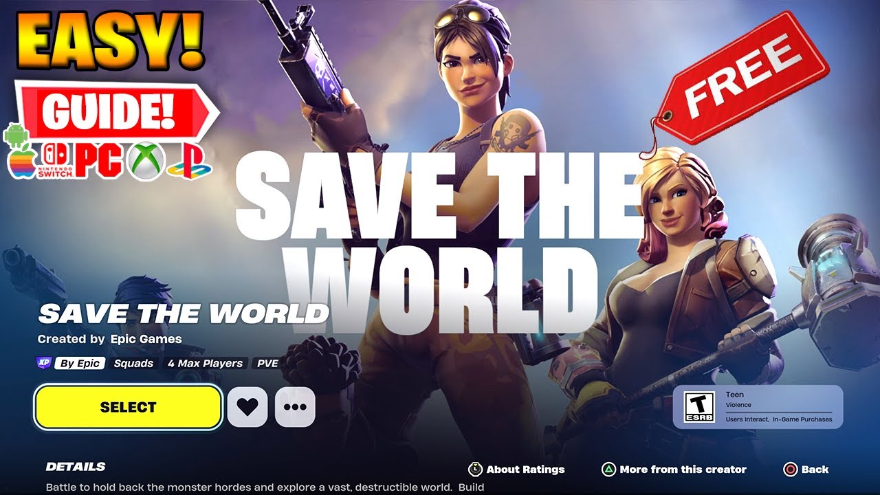 How To Get Save The World NOW FREE In Fortnite 2025!