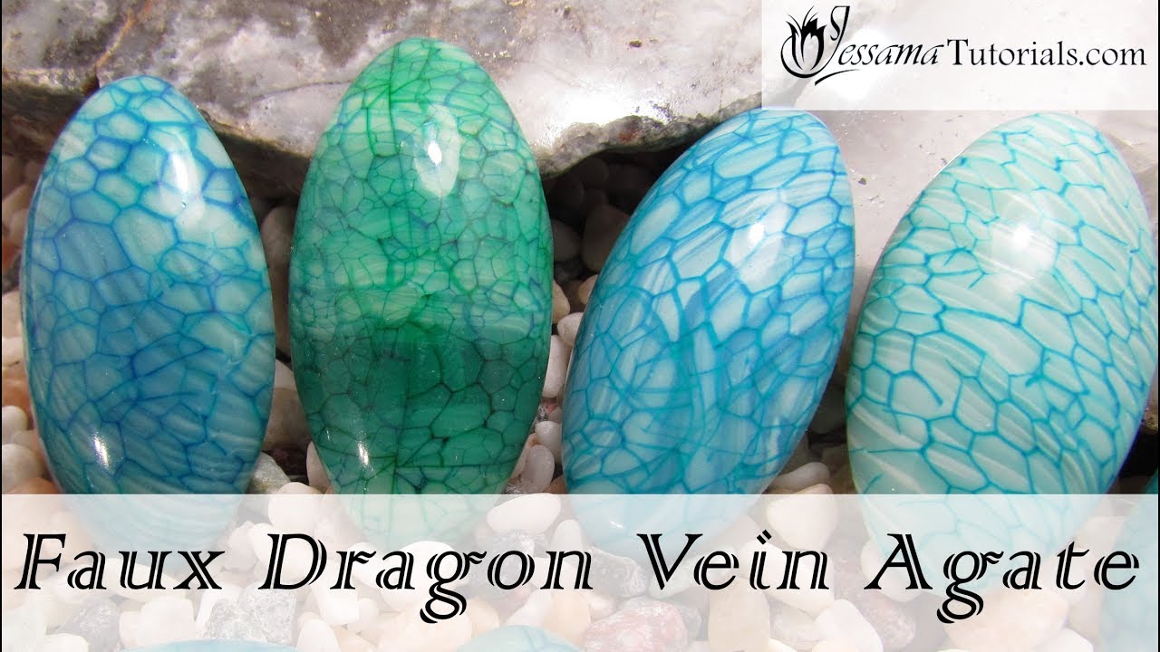 Polymer Clay Faux Technique: Faux Dragon Vein Agate Tutorial