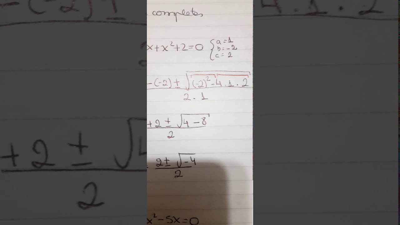 Ecuaciones de segundo grado sin solucion y con solucion aproximada