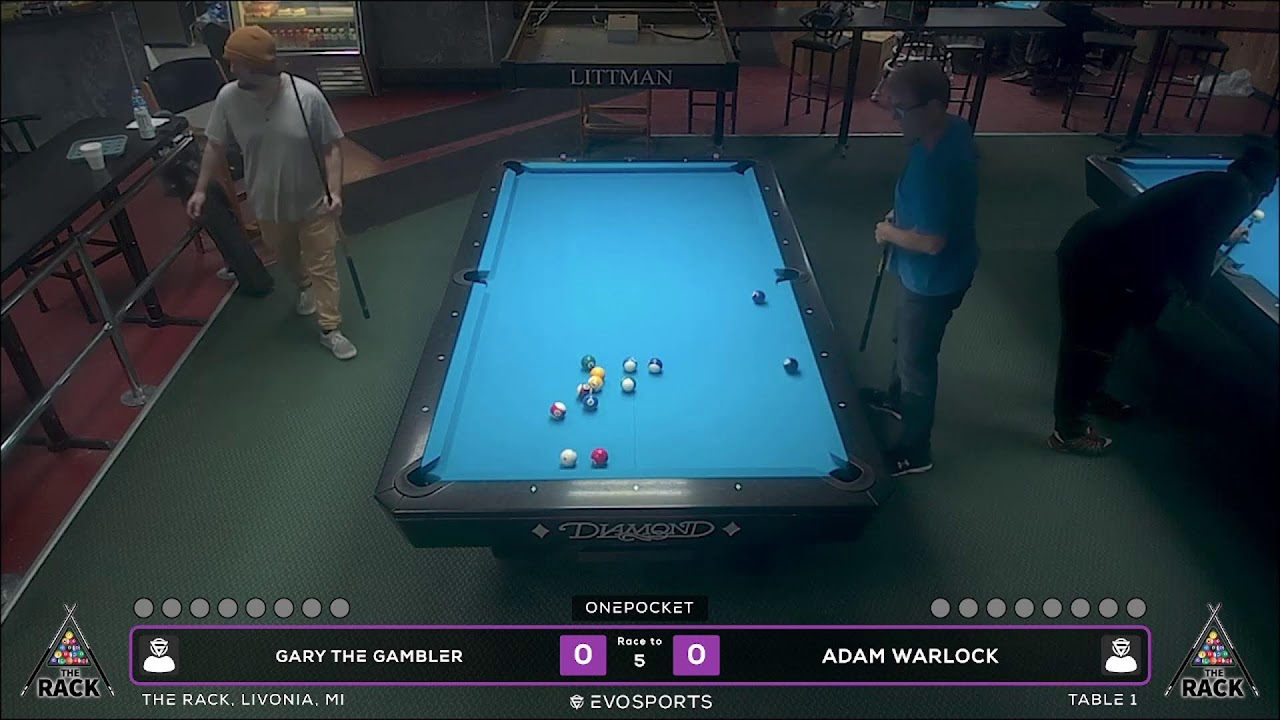 GARY THE GAMBLER vs ADAM WARLOCK - THE RACK - TABLE 1 | EvoSports