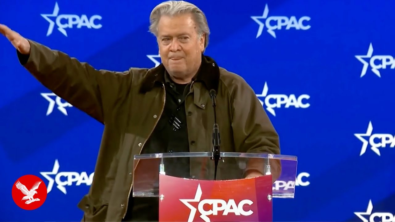 Steve Bannon gives fascist-style salute after speech at CPAC