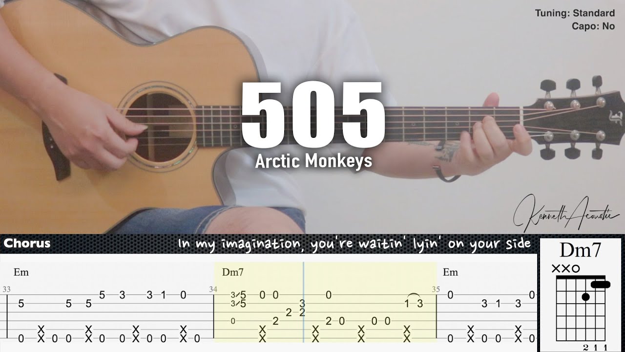 505 - Arctic Monkeys | Fingerstyle Guitar | TAB + Chords + Lyrics