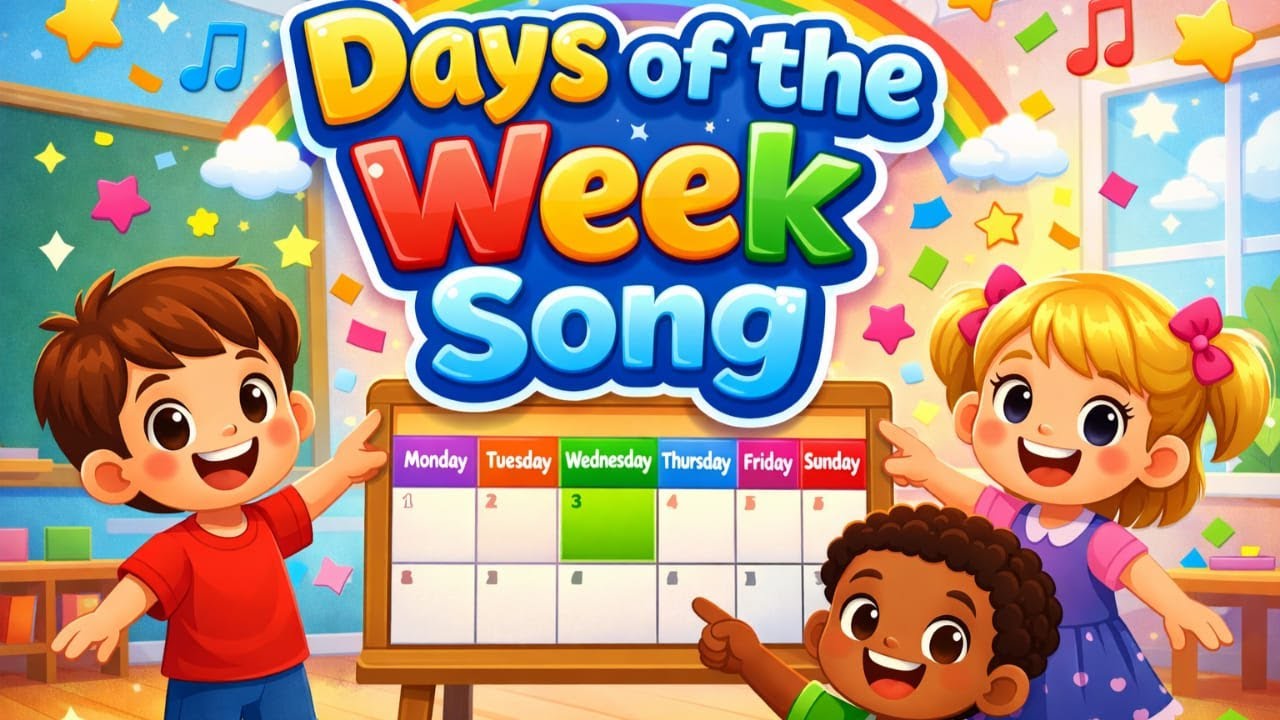 📆Days of the Week Song for Kids 🥰| Learn Days with Fun Animation✨@kidsnurseryrhymes1009