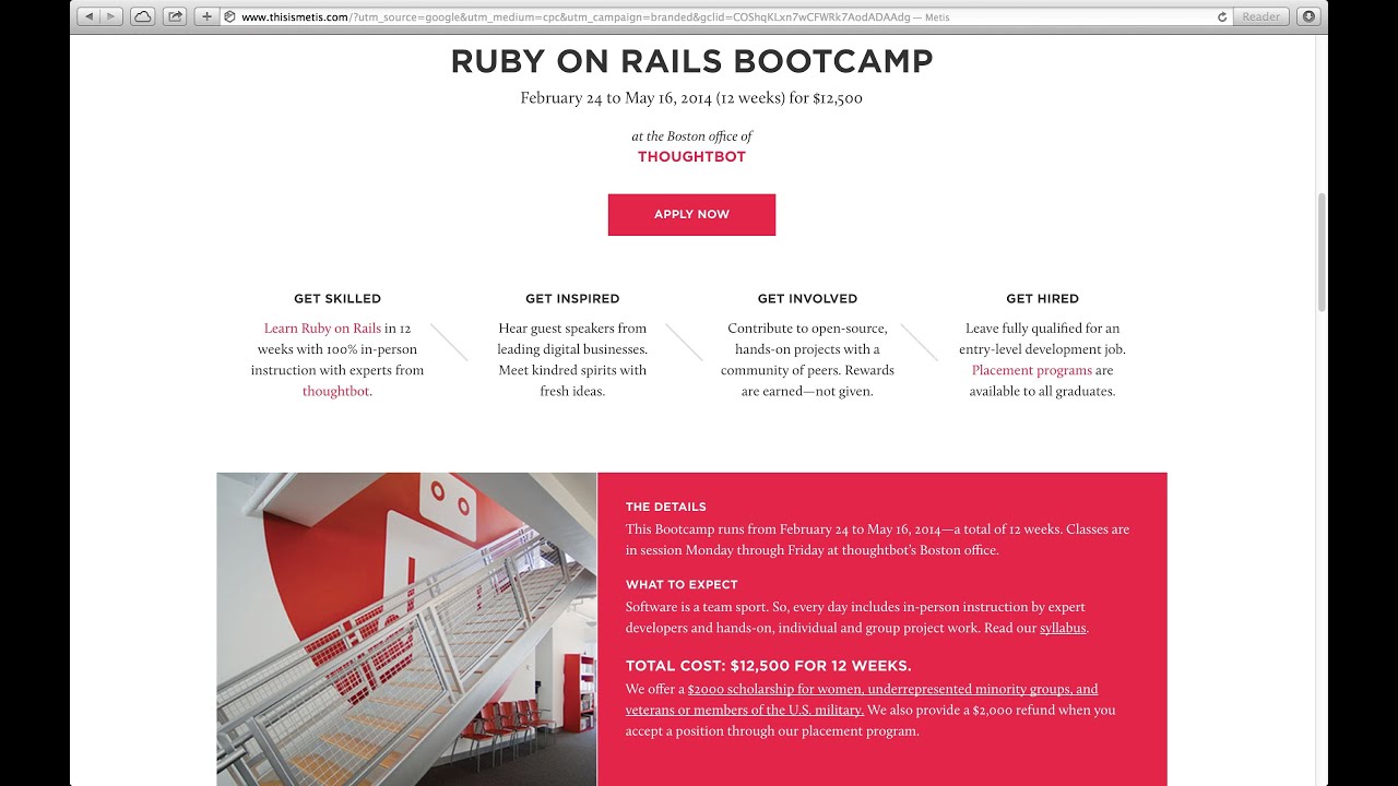 Thoughtbot and Metis Ruby Bootcamp